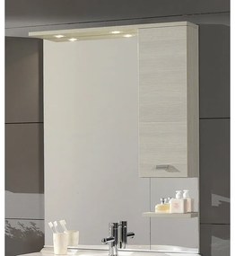 Specchio Contenitore Con Illuminazione Rimini larice L 81 x H 108 x P 18.5 cm