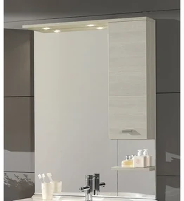 Specchio Contenitore Con Illuminazione Rimini larice L 81 x H 108 x P 18.5 cm