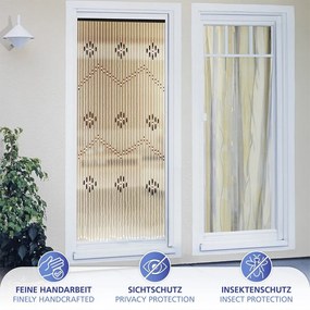Tenda di colore naturale in bambù alla porta 90x200 cm – Maximex
