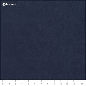 Divano letto angolare in velluto blu scuro L, angolo sinistro Stylish Stan - Miuform