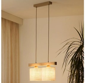 Brilagi - Lampadario a sospensione con filo FOREST 2xE27/15W/230V pino/marrone/color crema