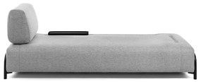 Kave Home - Divano Compo 3 posti grigio chiaro con vassoio piccolo 232 cm