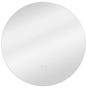 Specchio con illuminazione integrata bagno tondo SENSEA L 60 x H 60 x P 3 cm grigio / argento