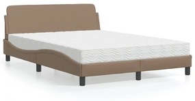 Letto Con Materasso Cappuccino 120x200cm Similpelle /