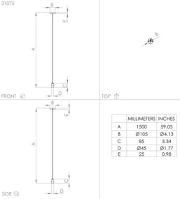 Eglo 31075 - Lampadario a sospensione con filo CALARI 1xE27/40W/230V nero/oro