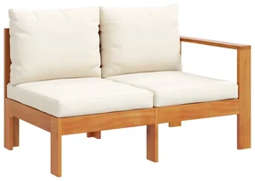 Set divano da giardino 6 pz con cuscini in massello di acacia