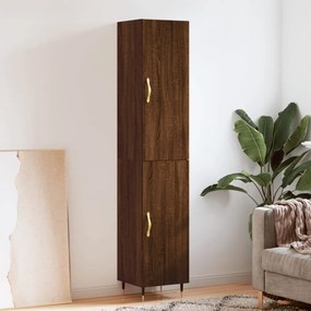 Credenza Rovere Marrone 34,5x34x180 Cm İn Legno Multistrato /