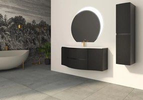 Estensione per mobile da bagno Vague 1 anta nero opaco L 34 x H 55 x P 41 cm