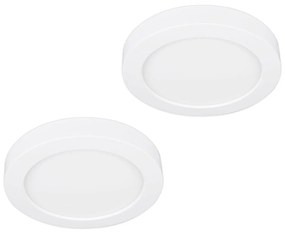 Prios Plafoniera LED Edwina, bianco, 12 cm, set di 2