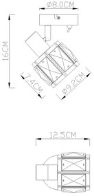 Globo 54356-1 - Luce Spot da parete KRIS 1xE14/40W/230V