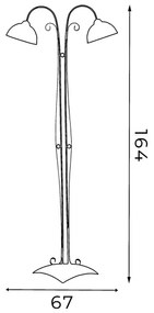 Lampada da terra ANTICA 2xE27/60W/230V