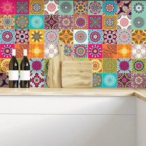 Set di 60 adesivi murali Tiles Vintage, 10 x 10 cm - Ambiance