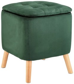 Sgabello in velluto verde - Wenko