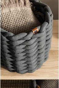 Cesto in tessuto ø 21x17 cm Peach Skin Round S – Bigso