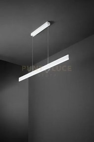 Sospensione in alluminio verniciato bianco kante biemissione led 48...