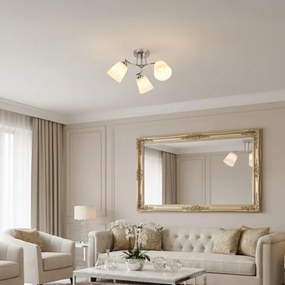 Lampadario a plafone PAFOS 3xE27/15W/230V cromo lucido