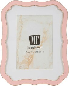 Cornice rosa chiaro in metallo/in vetro verticale con sostegno 17x22 cm Margot – Mauro Ferretti