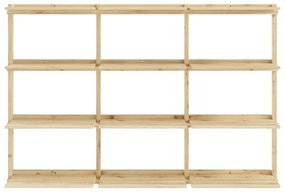 Libreria da parete di colore naturale in pino massiccio 192x127 cm Groove – Karup Design