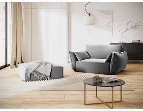 Poltrona grigio chiaro con rivestimento in velluto Vanda – Mazzini Sofas