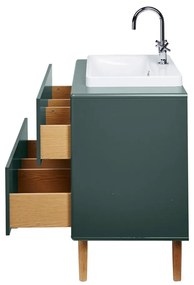 Mobile sospeso verde scuro con lavabo senza miscelatore 80x62 cm Color Bath - Tom Tailor