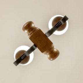 Brilagi - Lampadario a sospensione con catena RUSTIC 2xE14/40W/230V faggio/noce