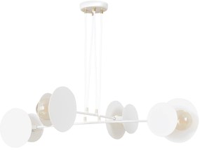 Lampadario a Sospensione in Acciaio IDEA 4 Nero/Bianco 4xE27
