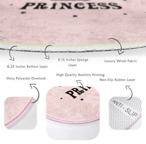 Tappeto rosa per bambini ø 120 cm Comfort - Mila Home