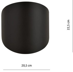 Applique Minimal 1 Luce Indiretta Agni In Acciaio Nero