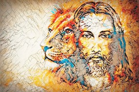 Carta da parati – Onnipotente con leone