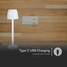 LED Lampada da tavolo ricaricabile dimmerabile LED/3W/5V 3000K nero
