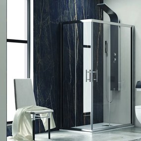 Box doccia 150x70 cm angolare cristallo trasparente anticalcare KF1000 - KAMALU