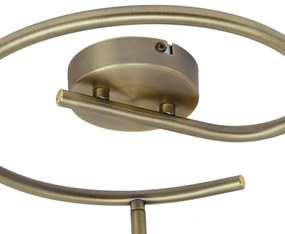 Faretto da soffitto di design bronzo con vetro trasparente rotondo a 3 luci - Domo