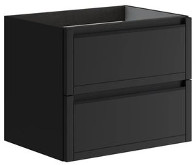 Mobile da bagno sotto lavabo TRATTO antracite opaco L 59.5 x H 50 x P 45.5 cm 2 cassetti, lavabo non incluso