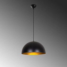 Lampadario nero con paralume in metallo ø 40 cm Sivani – Opviq lights
