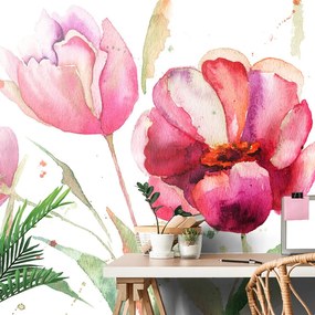 Carta da parati – Tulipani in Stile Particolare