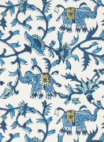 Clarke & Clarke Carta da parati Hathi - Cobalt