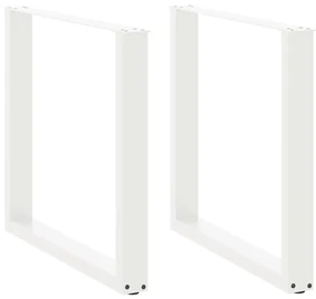 Gambe Tavolo Pranzo A U 2 Pz Bianco 80x(72-73) Cm Acciaio /