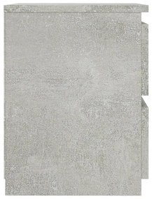 Comodino Grigio Cemento 30x30x40 cm in Legno Multistrato