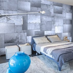 Fotomurale  Industrial mosaic  Colore Grigio, Dimensioni e Misure 200x140