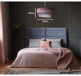 Duolla - Lampadario a sospensione con filo TRIO 1xE27/15W/230V diametro 45 cm rosa/grigio/bianco