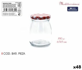 Barattolo di Vetro Mediterraneo Multiuso 190 ml Vetro (48 Unità)