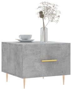 Tavolino salotto grigio cemento 50x50x40 cm legno multistrato