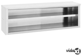 vidaXL Armadietto a Muro da Cucina 150x40x50cm in Acciaio Inossidabile