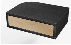 Comodino nero con effetto rovere Farsta – Woodman