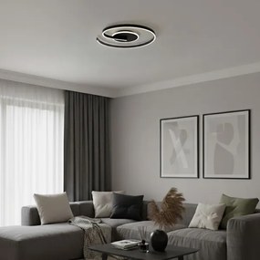 Plafoniera LED LORENZO LED/22W/230V Ø 50 cm nera