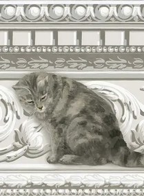 Cole & Son Carta da parati Paddy & Louis - Grey/ White
