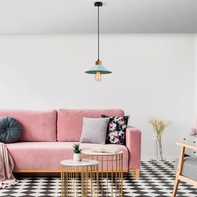 Lampada a sospensione con cavo MANAVGAT 1xE27/40W/230V blu/marrone