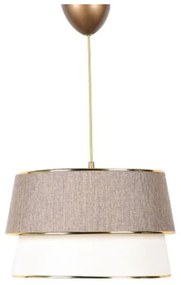 Lampadario beige/color crema con paralume in tessuto ø 30 cm – Opviq lights
