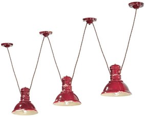 Ferroluce : Lampada a Sospensione a 3 Luci Industrial Collezione Retrò