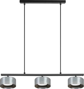 Brilagi - Lampadario a sospensione su cavo AURA LUX 3xGX53/30W/230V nero/fumé
